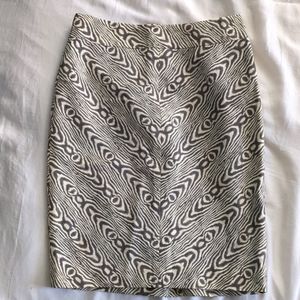 Anthropologie Faux Wood Pattern Pencil Skirt 9-H15 StCl